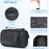 BAGSMART Cord Organizer Travel Cable Organizer Bag Tech Electronic Organizer Travel Case, Travel Essentials for Charger, Cable, Phone, Flash drive, Single Layer - Black - Image 5