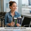 Beautiful Passport Holder for Travel – Cute Cover with Pen Holder to Keep Your Travel Documents Organized & Safe – Quality Passport Wallet for Women & Men and Great for Gifting - Image 3