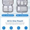 BAGSMART Electronics Organizer Travel Case, Cable Charger Cord Tech Organizer Pouch for Phone Charger Accessories, Black - Image 3