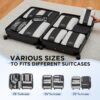 10 Set Compression Packing Cubes for Travel Essentials,Compressible Expandable Packing Cubes for Suitcase,OlarHike Luggage Organizer Bags for Travel,Handy Helper for Organizing Clothes(Black) - Image 8