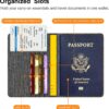 Fintie Passport Holder, Slim Travel Wallet RFID Blocking Card Case Cover Passport Cover Protector Essentials with Credit Card Slots for Women/Men - Image 3