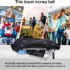 DAITET Money Belt - Passport Holder Secure Hidden Travel Wallet with RFID Blocking, Undercover Fanny Pack (Black) - Image 7