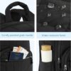 BAGSMART College Laptop Backpack, Travel Backpack for Women, Quilted Casual Daypack, Water-Resistant Bookbag for 15.6 Inch Laptop, Black - Image 9