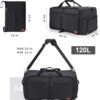 120L Foldable Collapsible Waterproof Travel Duffel Bag for Men and Women with Shoe Compartment - Image 8