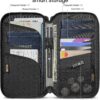 tomtoc Passport Holder Family with RFID Blocking, Passport Wallet Women Men, with Airtag & Sim Card Holder and Eject Pin, Travel Document Organizer with Wrist Strap, Up to 4 Passports, Water-resistant - Image 3