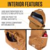 Carhartt 21L Classic Laptop Backpack, Water-Resistant Pack W/ 15" Laptop Sleeve and Organizational Compartments, PFAS Free, Carhartt Brown - Image 3